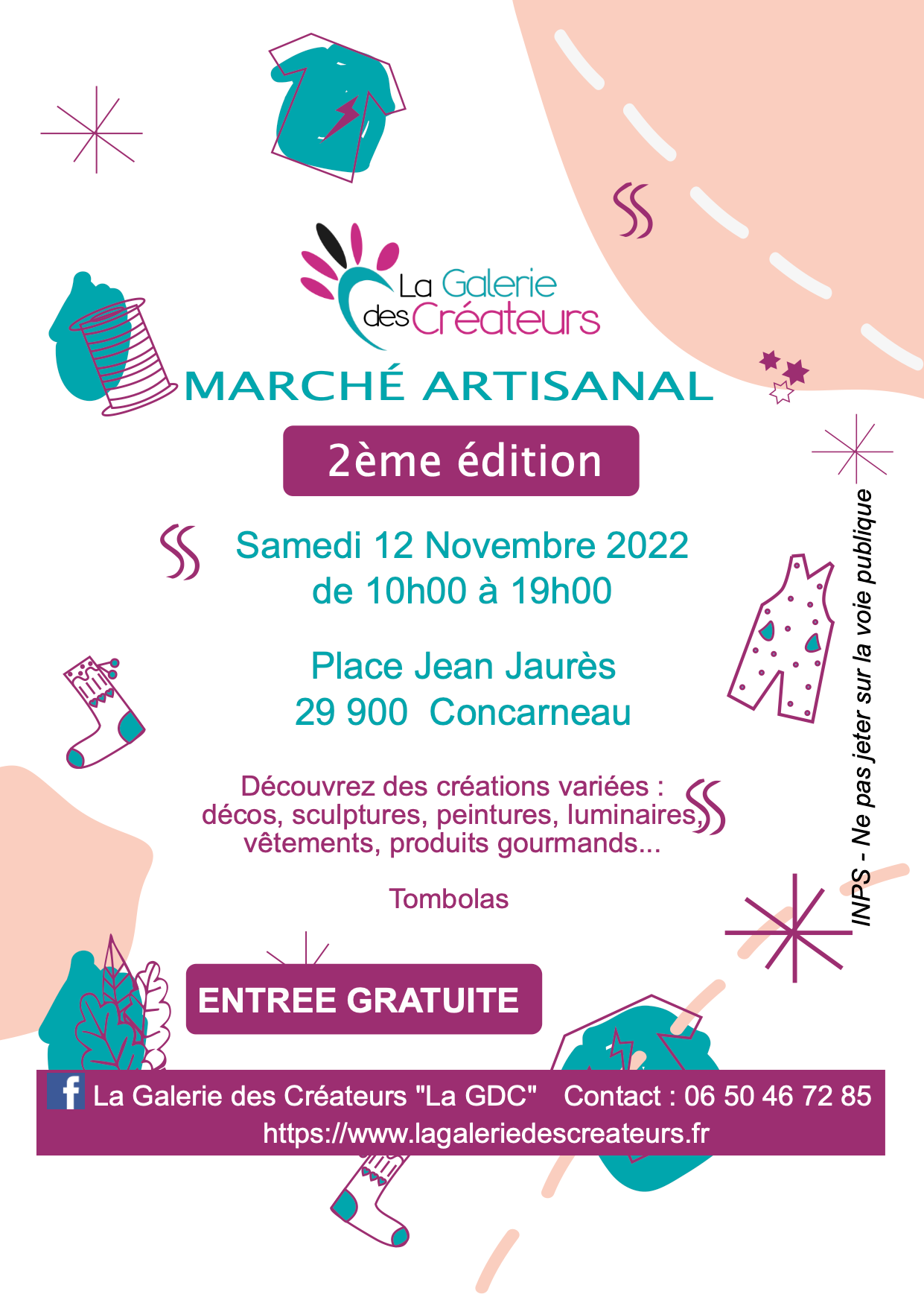 Affiche Marché artisanal de Concarneau — 2e édition