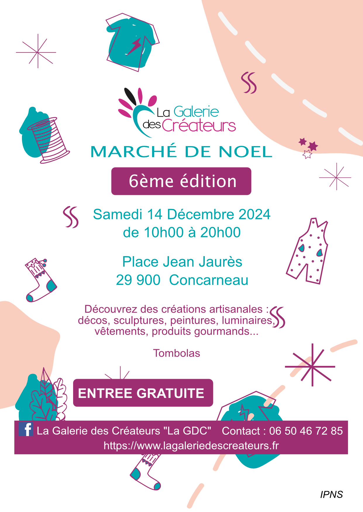 Affiche Marché artisanal de Concarneau — 6e édition