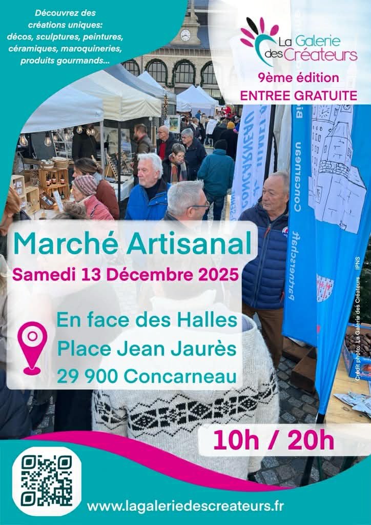 Affiche Marché artisanal de Concarneau — 9e édition