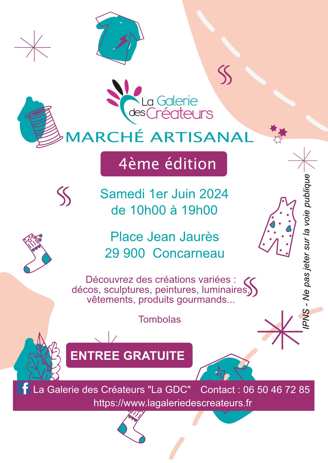Affiche Marché artisanal de Concarneau — 4e édition