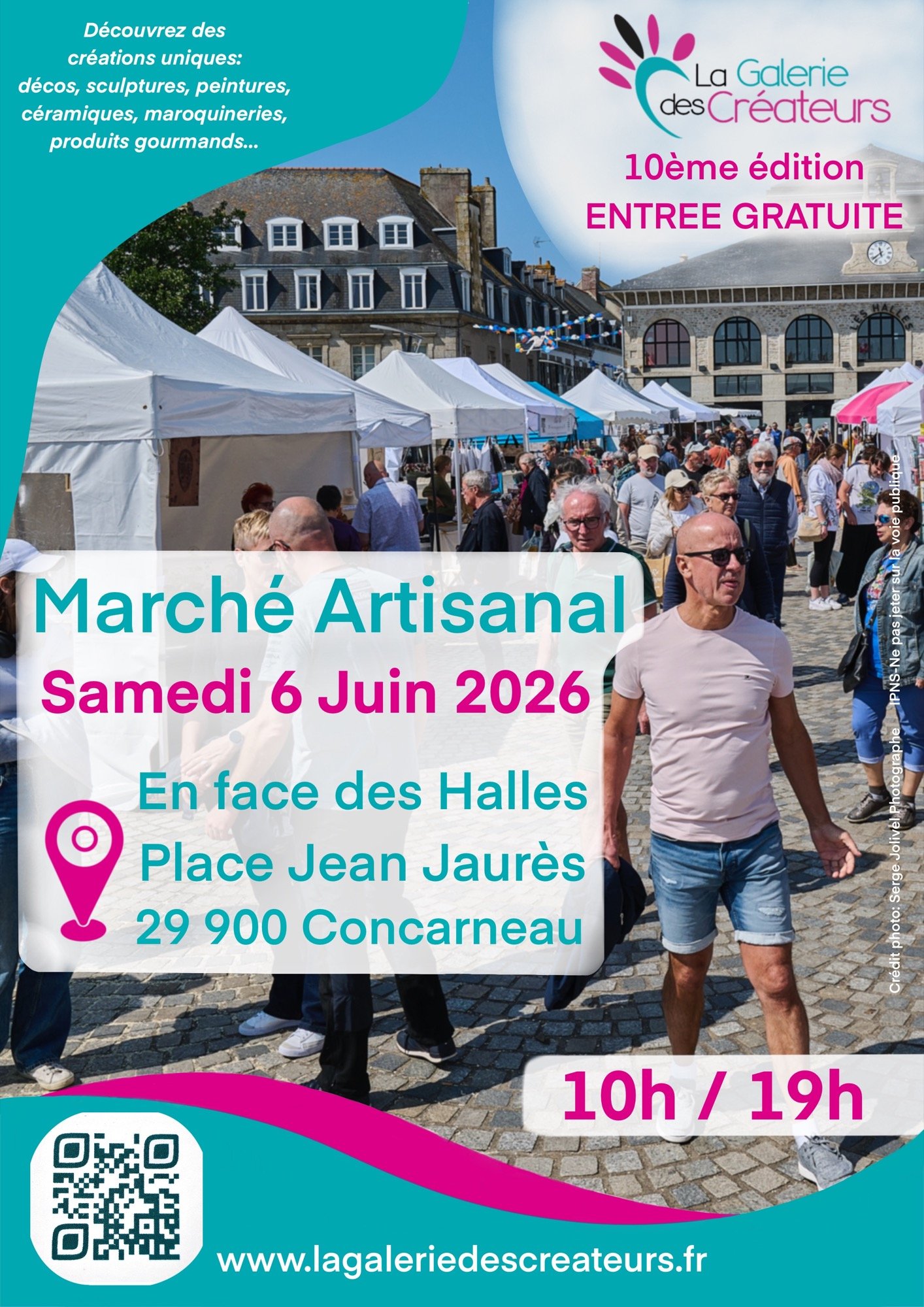 Affiche Marché artisanal de Concarneau — 10e édition