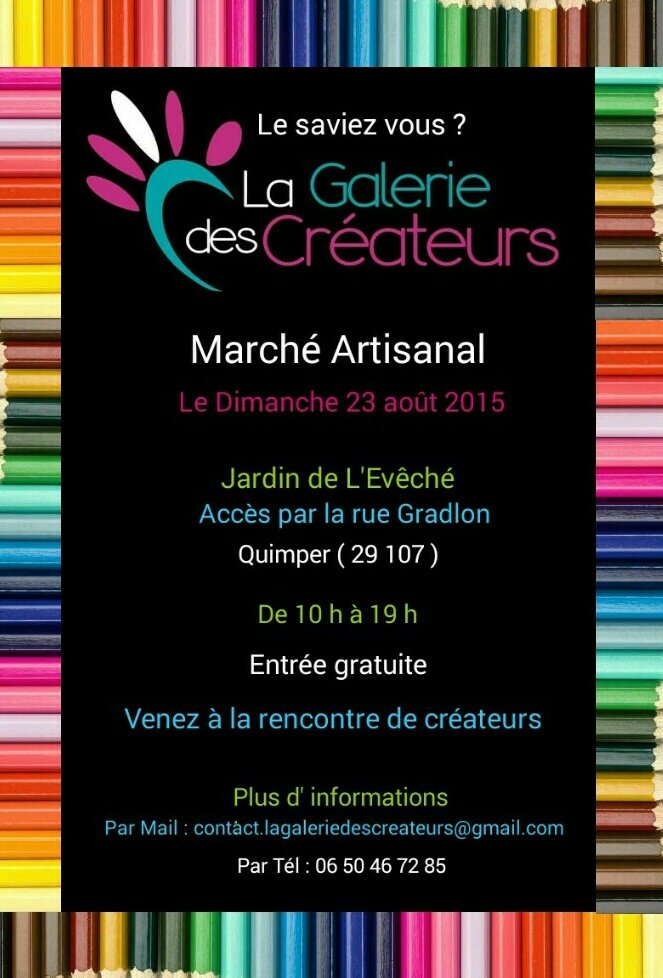 Affiche Marché artisanal de Quimper — 1re édition