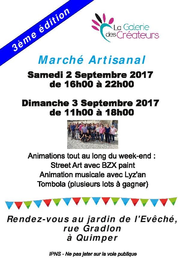 Affiche Marché artisanal de Quimper — 3e édition