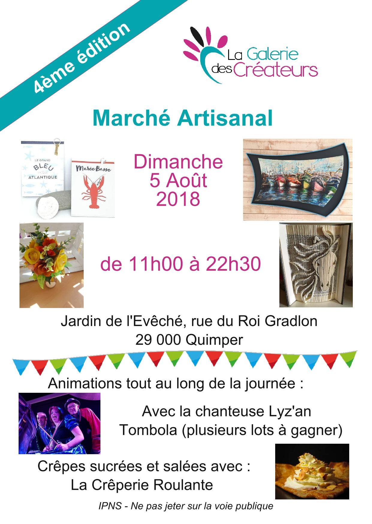 Affiche Marché artisanal de Quimper — 4e édition