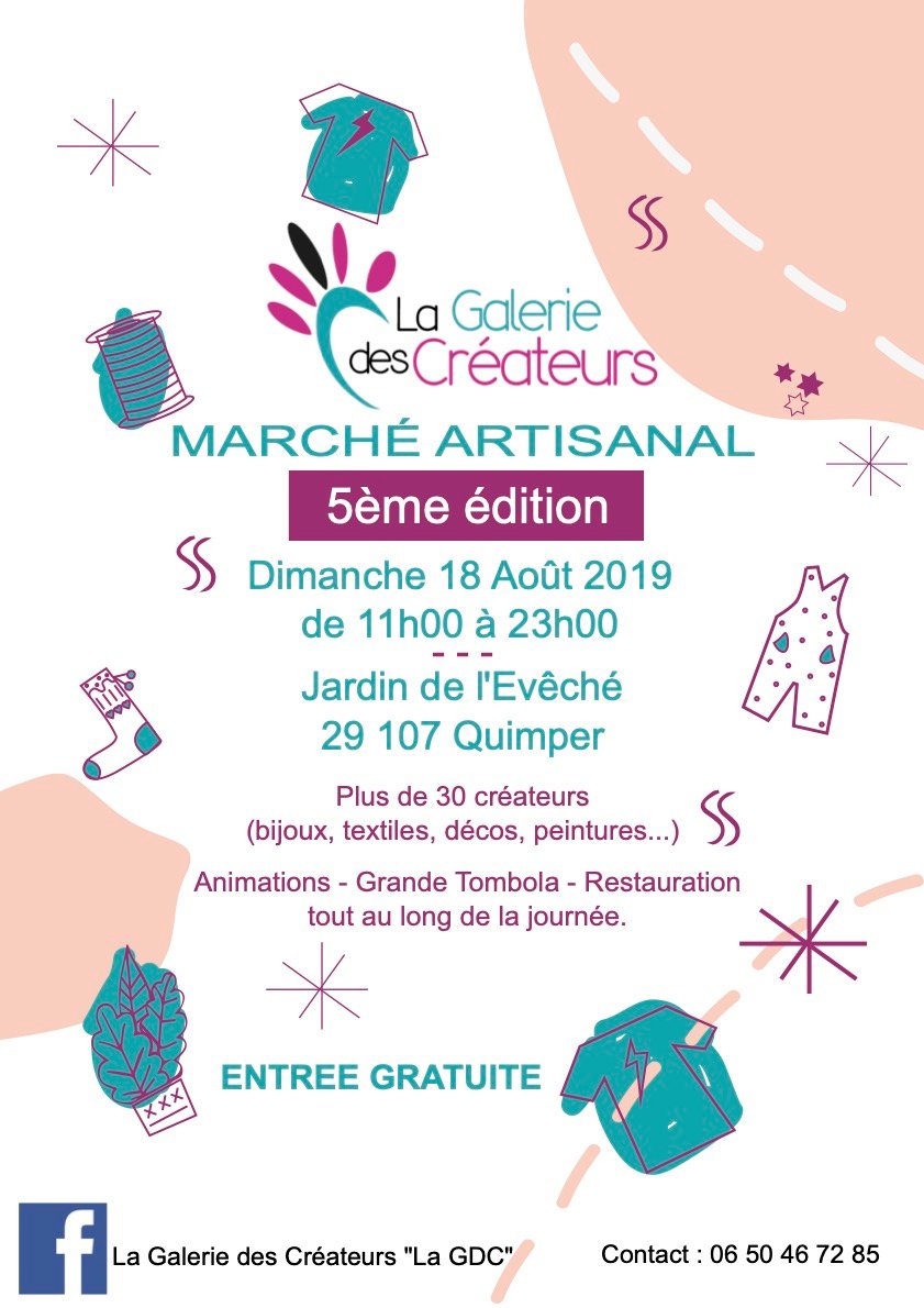 Affiche Marché artisanal de Quimper — 5e édition