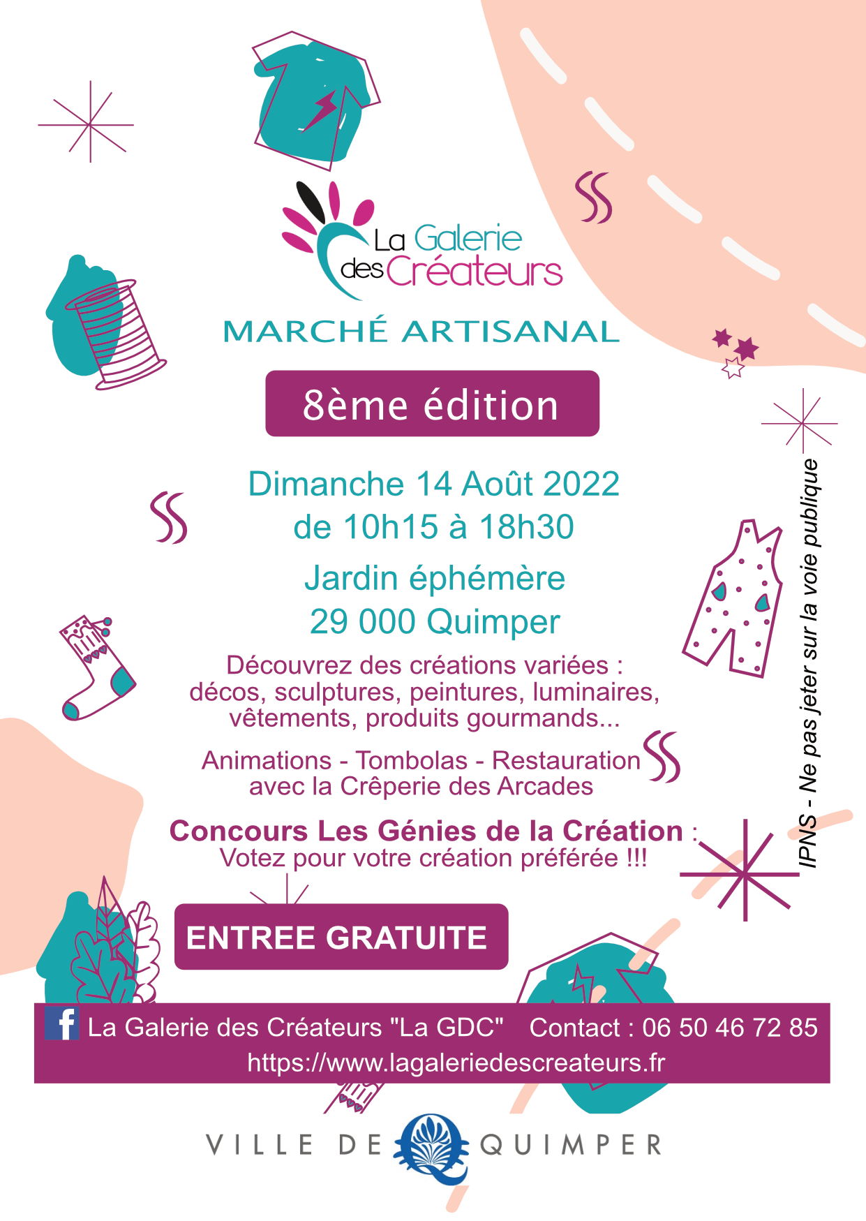 Affiche Marché artisanal de Quimper — 8e édition